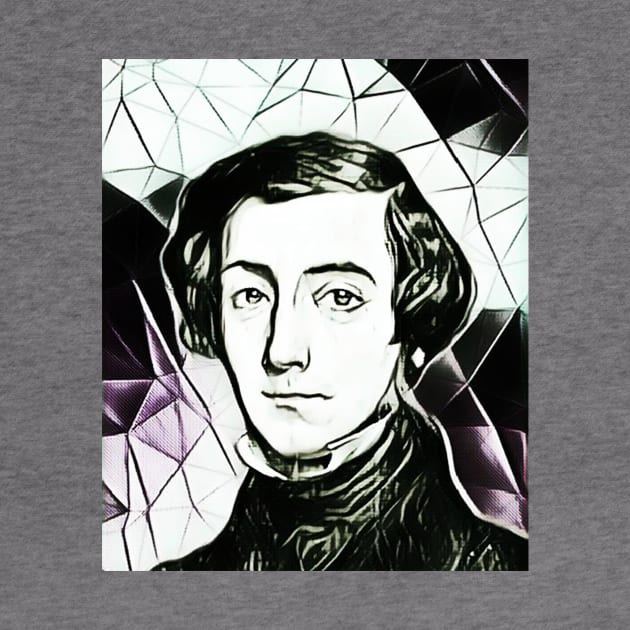 Alexis de Tocqueville Black And White Portrait | Alexis de Tocqueville Artwork 3 by JustLit